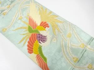 鳳凰模様織り出し　袋帯